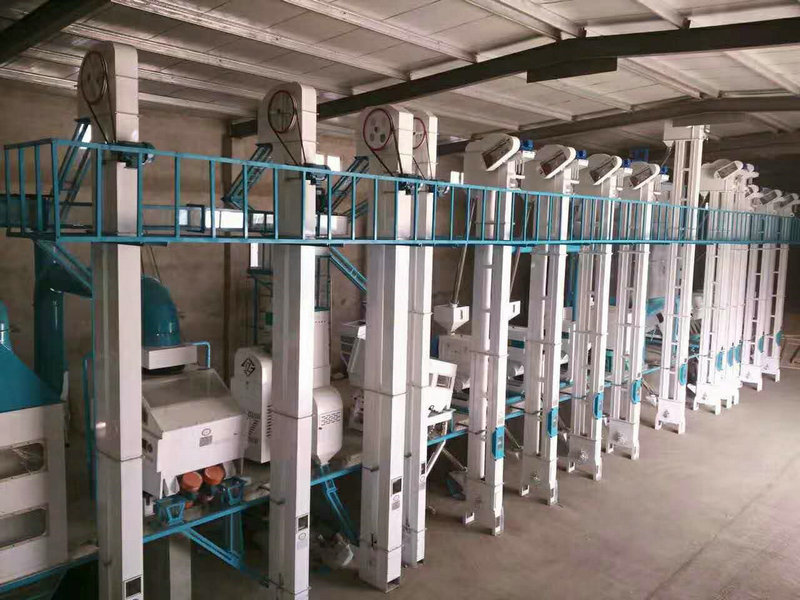 湖北省天門市華豐農業(yè)日產60噸大米成套加工設備安裝完畢