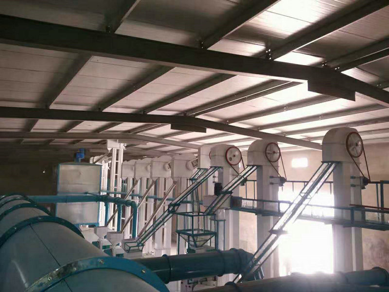 湖北省天門市華豐農業(yè)日產60噸大米成套加工設備安裝完畢