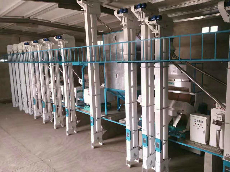 湖北省天門市華豐農業(yè)日產60噸大米成套加工設備安裝完畢