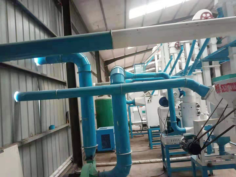 河北邯鄲館陶縣NZJ 10噸小米成套加工設備安裝調(diào)試完畢